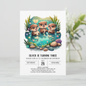 Betoverende andere verjaardagsuitnodiging kaart (Staand voorkant)