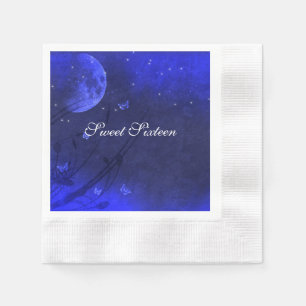 Betoverende Avond Blauw Witte Sweet Sixteen Custom Servetten