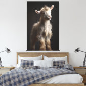 Betoverende Baby geitenportret foto Canvas Afdruk (Insitu (Slaapkamer))
