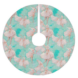 Betoverende Ballet-thema Blauw en Roze Pastel Kerstboom Rok