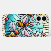 Betoverende Bijen Glas-in-Lood Effect Case-Mate iPhone Case (Achterkant (horizontaal))