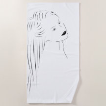 Betoverende Black Line Art Vrouw Visual