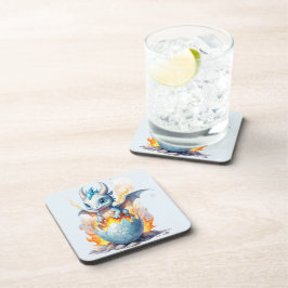Betoverende Blauwe Draak Frostfire Bier Onderzetter