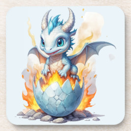 Betoverende Blauwe Draak Frostfire Bier Onderzetter