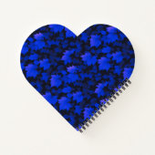 Betoverende blauwe herfstbladeren notitieboek (Achterkant)