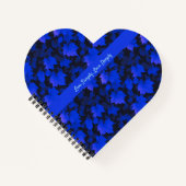 Betoverende blauwe herfstbladeren notitieboek (Voorkant)
