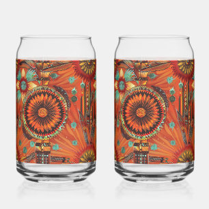 Betoverende blauwe "ingewikkelde echo's" drank kan blikvorm glas