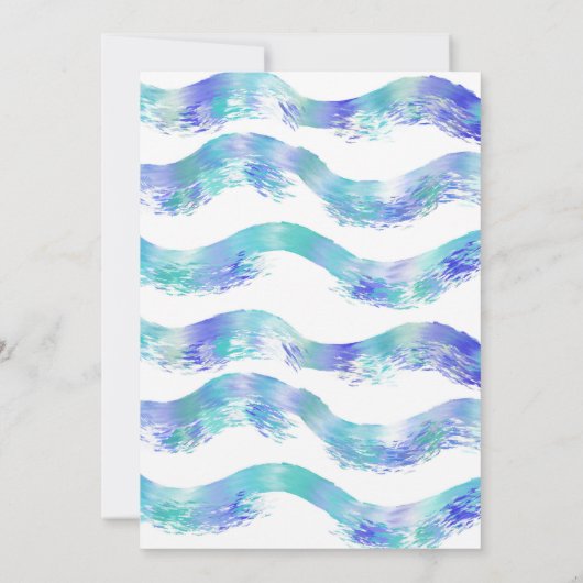 Betoverende blauwe zeemeermin kinderen verjaardags kaart (Achterkant)