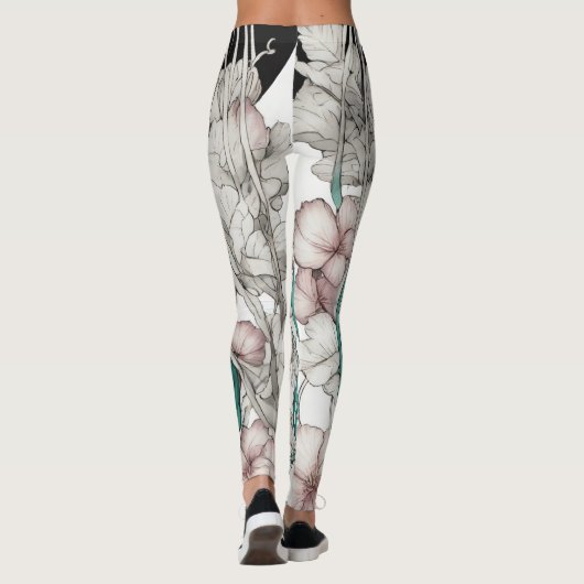 Betoverende Bloem: Medusa Capillata Leggings (Achterkant)