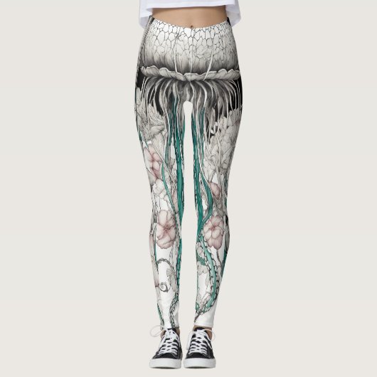 Betoverende Bloem: Medusa Capillata Leggings (Voorkant)