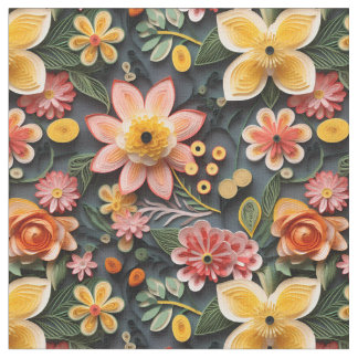 Betoverende Bloemen 3D Papier Quilling Stof