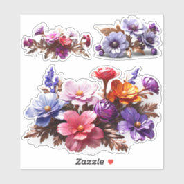 Betoverende Bloemen Floral Vinyl Stickers aanpasse