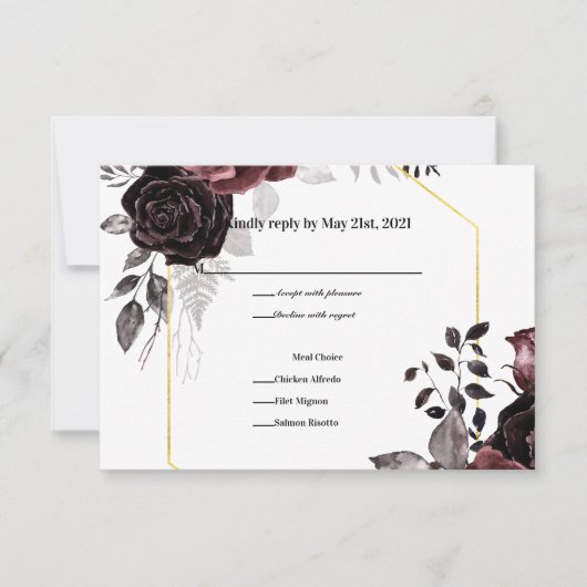 Betoverende Bloemen RSVP Kaartje (Voorkant)