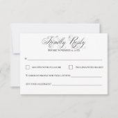 Betoverende bloemenkoets sprookje bruiloft RSVP kaartje (Voorkant)