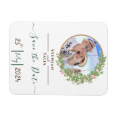 Betoverende bloemige elegantie bruiloft magneet (Horizontaal)