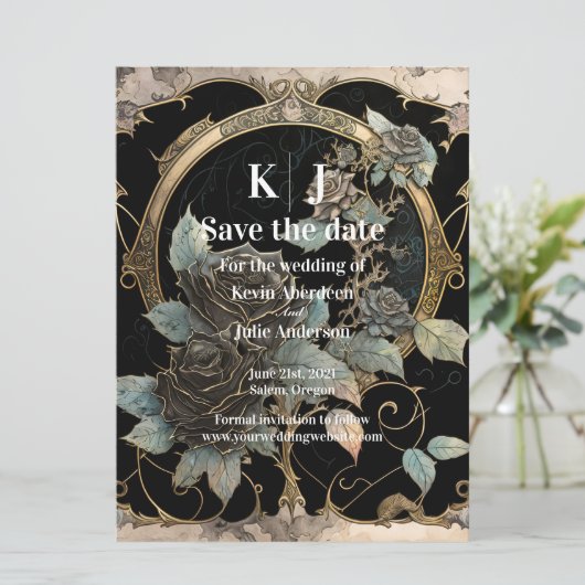 Betoverende Bloesems Save The Date (Staand voorkant)