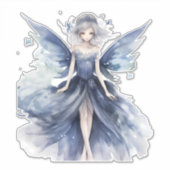 Betoverende Blue Fairy Vinyl Decal Sticker (Voorkant)
