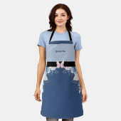 Betoverende Blue Springtime Floral Schort (Gedragen)