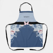 Betoverende Blue Springtime Floral Schort (Voorkant)