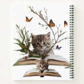 Betoverende Boekachtige Kitten Spiraal Notebook Notitieboek (Achterkant)