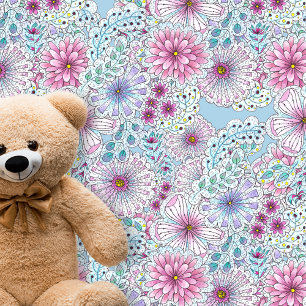 Betoverende Boheemse pastelweidebloemen Behang