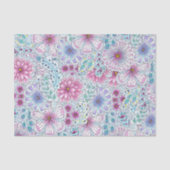 Betoverende Boheemse weidebloemen en gebladerte Tissuepapier (Voorkant)