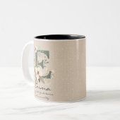 Betoverende Boho Chic Floral Initiaal Mok voor Emm (Voorkant links)