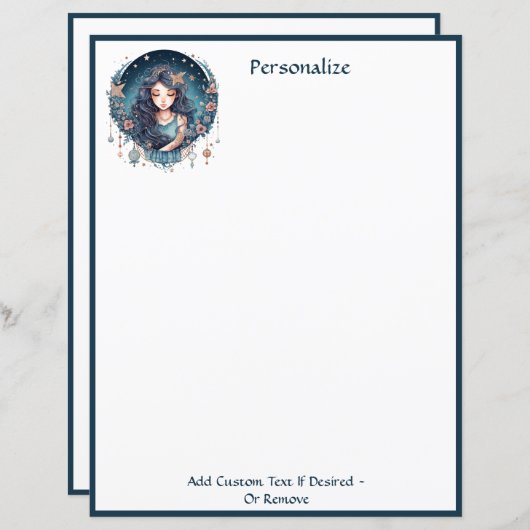 Betoverende Boho Godin Elegant Chic Gepersonalisee (Voorkant / Achterkant)