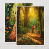 betoverende bos bruiloft Kaart (Voorkant / Achterkant)