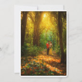 betoverende bos bruiloft Kaart (Voorkant)