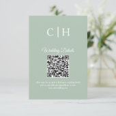 Betoverende bos QR-code trouwkaart bijlage (Staand voorkant)