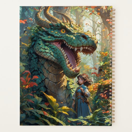 Betoverende bosillustratie planner (Achterkant)