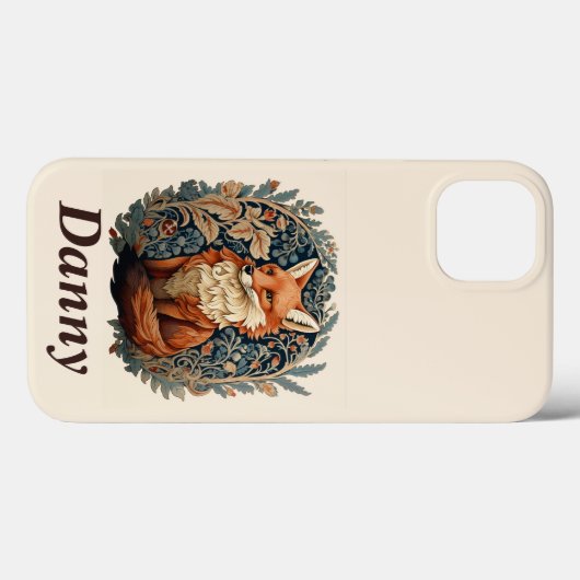 Betoverende Bosvos met Aangepaste Naam Case-Mate iPhone Case (Achterkant (horizontaal))