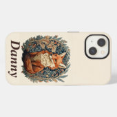 Betoverende Bosvos met Aangepaste Naam iPhone Hoesje (Achterkant horizontaal)