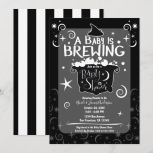 Betoverende Brouwketel Halloween Baby Shower Kaart