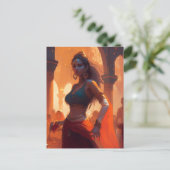 betoverende buikdanseres briefkaart (Staand voorkant)