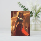 betoverende buikdanseres briefkaart (Staand voorkant)