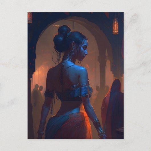 betoverende buikdanseres briefkaart (Voorkant)