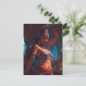 betoverende buikdanseres briefkaart (Staand voorkant)