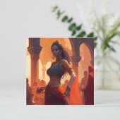 betoverende buikdanseres kaart (Staand voorkant)