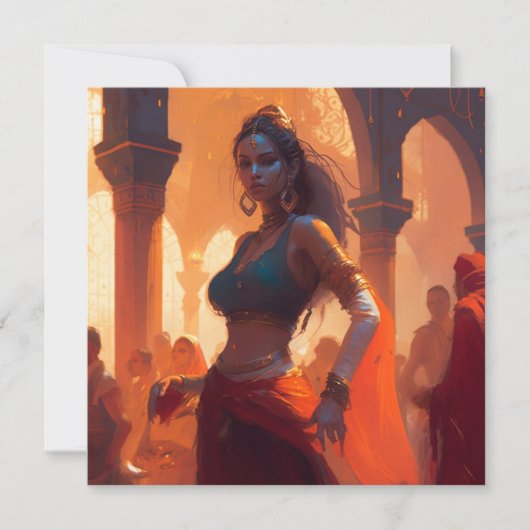 betoverende buikdanseres kaart (Voorkant)