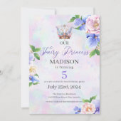 Betoverende Butterfly Crown Fairy Princess Verjaar Kaart (Voorkant)