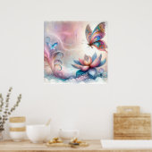 Betoverende Butterfly Wall Art Poster (Keuken)