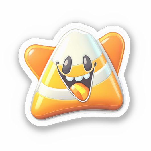 Betoverende Candy Corn Smile Sticker (Voorkant)