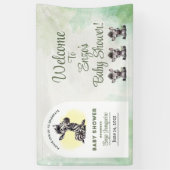 Betoverende Cartoon Zebra Baby shower Banner (Verticaal)