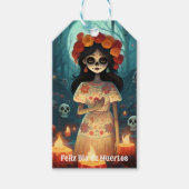 🌹Betoverende Catrina Die de Muertos 🌹 Cadeaulabel (Voorkant)
