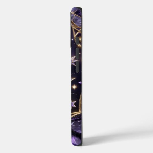 Betoverende Celestial Violet en Gold Design Hoesje (Achterkant / Links)