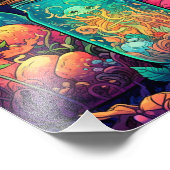 Betoverende champignonpotten - Hyperkleurrijk Foto Afdruk (Hoek)