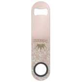 Betoverende Chic Tiara, Prinses, Glitter Bokeh Speed Flessenopener (Achterkant)