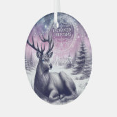Betoverende Christmas Buck Ornament Personaliseren (Voorkant links)